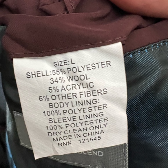 MICHEAL KORS MENS OVER COAT SIZE LARGE SLIM FIT. ARMPIT TO ARMPIT 22” - Picture 7 of 12